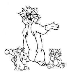 着色页: 贵族猫 (动画电影) #26863 - 免费可打印着色页