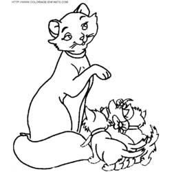 着色页: 贵族猫 (动画电影) #26876 - 免费可打印着色页