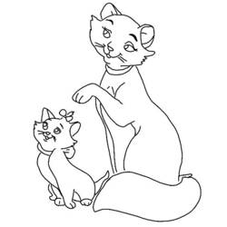 着色页: 贵族猫 (动画电影) #26879 - 免费可打印着色页