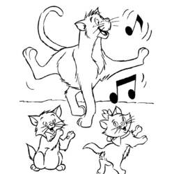 着色页: 贵族猫 (动画电影) #26887 - 免费可打印着色页