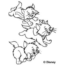 着色页: 贵族猫 (动画电影) #26897 - 免费可打印着色页