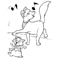 着色页: 贵族猫 (动画电影) #26905 - 免费可打印着色页