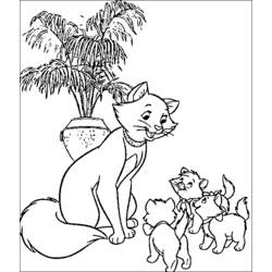 着色页: 贵族猫 (动画电影) #26976 - 免费可打印着色页