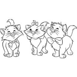 着色页: 贵族猫 (动画电影) #27006 - 免费可打印着色页