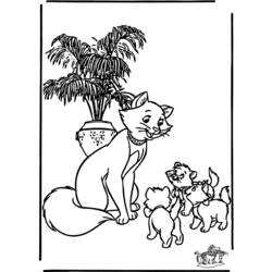 着色页: 贵族猫 (动画电影) #27016 - 免费可打印着色页