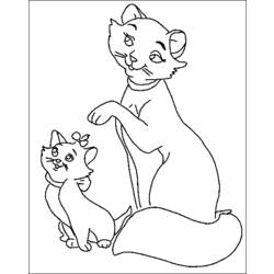 着色页: 贵族猫 (动画电影) #27020 - 免费可打印着色页