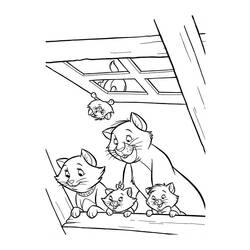 着色页: 贵族猫 (动画电影) #27038 - 免费可打印着色页