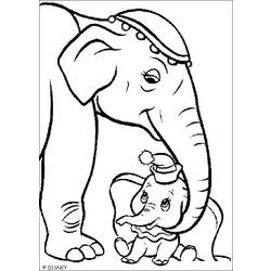 着色页: 小飞象 (动画电影) #170595 - 免费可打印着色页