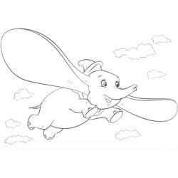 着色页: 小飞象 (动画电影) #170601 - 免费可打印着色页