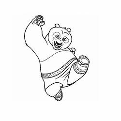 着色页: 功夫熊猫 (动画电影) #73325 - 免费可打印着色页
