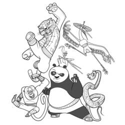 着色页: 功夫熊猫 (动画电影) #73332 - 免费可打印着色页