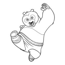 着色页: 功夫熊猫 (动画电影) #73381 - 免费可打印着色页