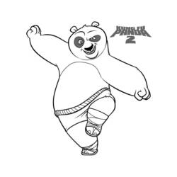 着色页: 功夫熊猫 (动画电影) #73398 - 免费可打印着色页