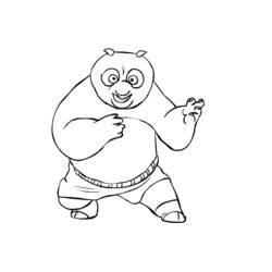 着色页: 功夫熊猫 (动画电影) #73402 - 免费可打印着色页