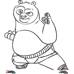 着色页: 功夫熊猫 (动画电影) #73601 - 免费可打印着色页