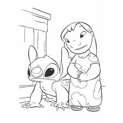 着色页: Lilo和Stitch (动画电影) #44998 - 免费可打印着色页
