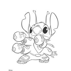 着色页: Lilo & Stitch (动画电影) #44820 - 免费可打印着色页
