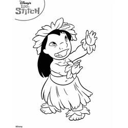 着色页: Lilo & Stitch (动画电影) #44828 - 免费可打印着色页