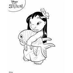 着色页: Lilo & Stitch (动画电影) #44867 - 免费可打印着色页