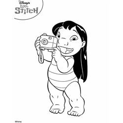 着色页: Lilo & Stitch (动画电影) #44872 - 免费可打印着色页