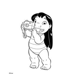 着色页: Lilo & Stitch (动画电影) #44884 - 免费可打印着色页