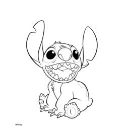 着色页: Lilo & Stitch (动画电影) #44885 - 免费可打印着色页