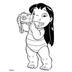 着色页: Lilo & Stitch (动画电影) #44899 - 免费可打印着色页