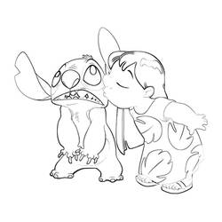 着色页: Lilo & Stitch (动画电影) #44904 - 免费可打印着色页