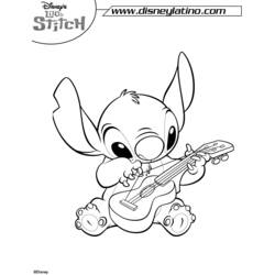 着色页: Lilo & Stitch (动画电影) #44908 - 免费可打印着色页