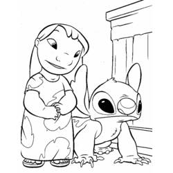 着色页: Lilo & Stitch (动画电影) #44917 - 免费可打印着色页