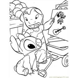 着色页: Lilo & Stitch (动画电影) #44919 - 免费可打印着色页
