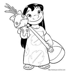 着色页: Lilo & Stitch (动画电影) #44921 - 免费可打印着色页