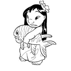 着色页: Lilo & Stitch (动画电影) #44928 - 免费可打印着色页