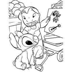 着色页: Lilo & Stitch (动画电影) #44932 - 免费可打印着色页