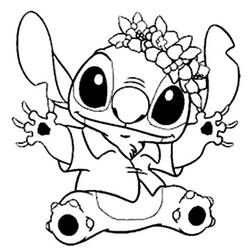 着色页: Lilo & Stitch (动画电影) #44934 - 免费可打印着色页