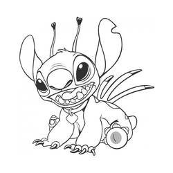 着色页: Lilo & Stitch (动画电影) #44936 - 免费可打印着色页