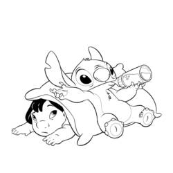 着色页: Lilo & Stitch (动画电影) #44944 - 免费可打印着色页