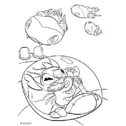 着色页: Lilo & Stitch (动画电影) #44954 - 免费可打印着色页