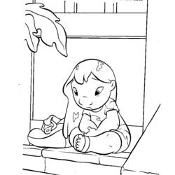 着色页: Lilo & Stitch (动画电影) #44961 - 免费可打印着色页