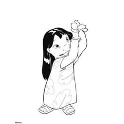 着色页: Lilo & Stitch (动画电影) #44962 - 免费可打印着色页