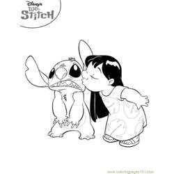 着色页: Lilo & Stitch (动画电影) #44990 - 免费可打印着色页