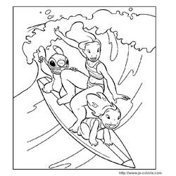 着色页: Lilo & Stitch (动画电影) #45004 - 免费可打印着色页
