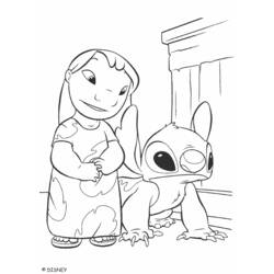 着色页: Lilo & Stitch (动画电影) #45028 - 免费可打印着色页