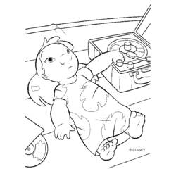 着色页: Lilo & Stitch (动画电影) #45044 - 免费可打印着色页