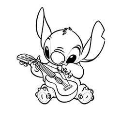 着色页: Lilo & Stitch (动画电影) #45054 - 免费可打印着色页
