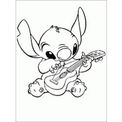 着色页: Lilo & Stitch (动画电影) #45067 - 免费可打印着色页