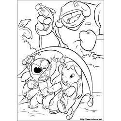 着色页: Lilo & Stitch (动画电影) #45078 - 免费可打印着色页