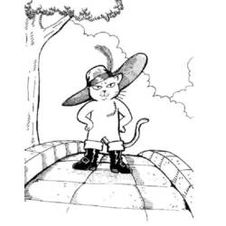 着色页: 穿靴子的猫 (动画电影) #170678 - 免费可打印着色页