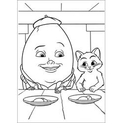 着色页: 穿靴子的猫 (动画电影) #206789 - 免费可打印着色页