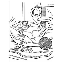 着色页: 穿靴子的猫 (动画电影) #206798 - 免费可打印着色页